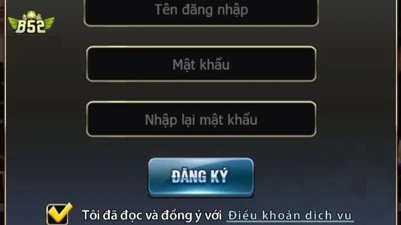 Các bước tạo tài khoản B52club